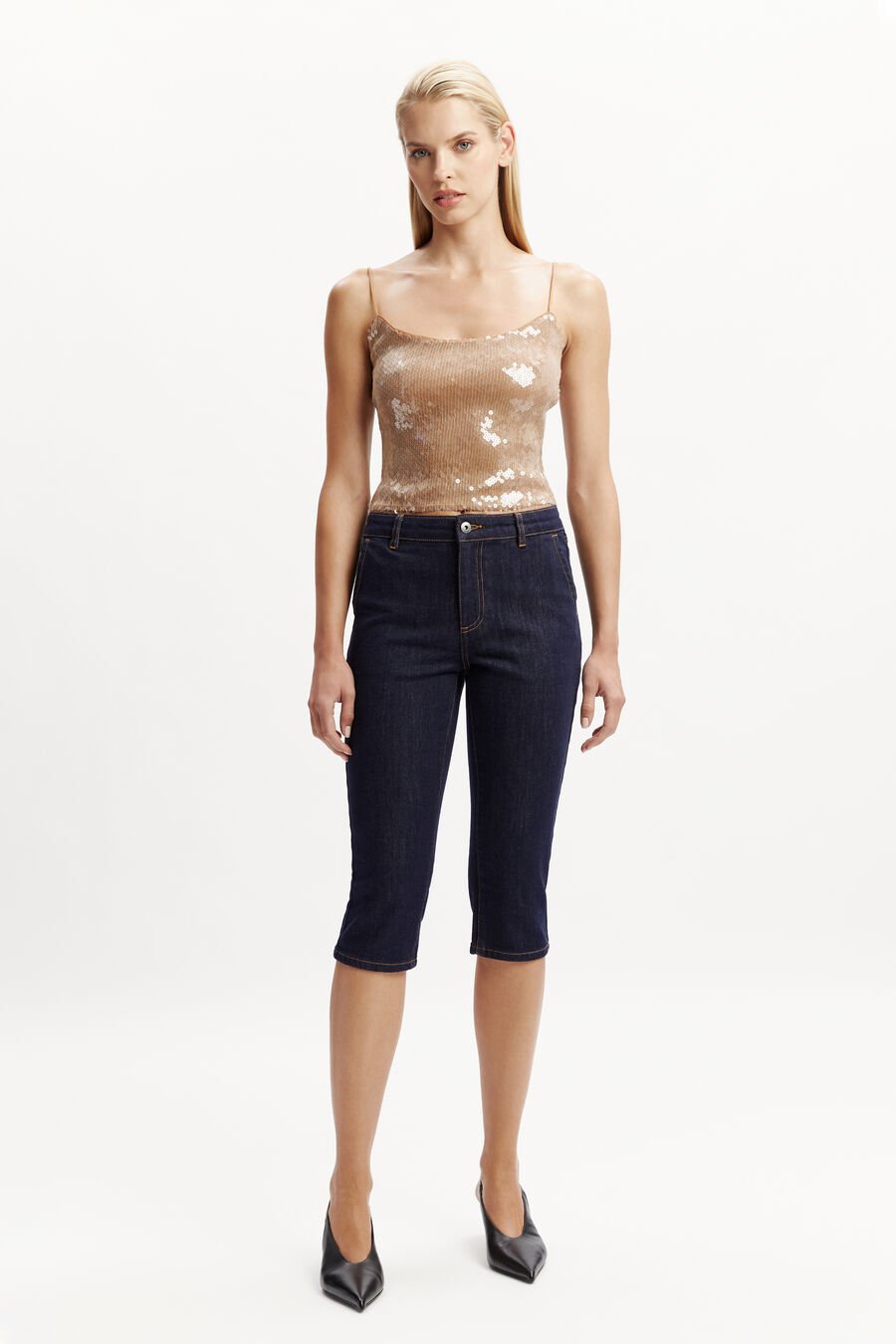 RAMIRA SEQUIN CAMI in colour NUDE