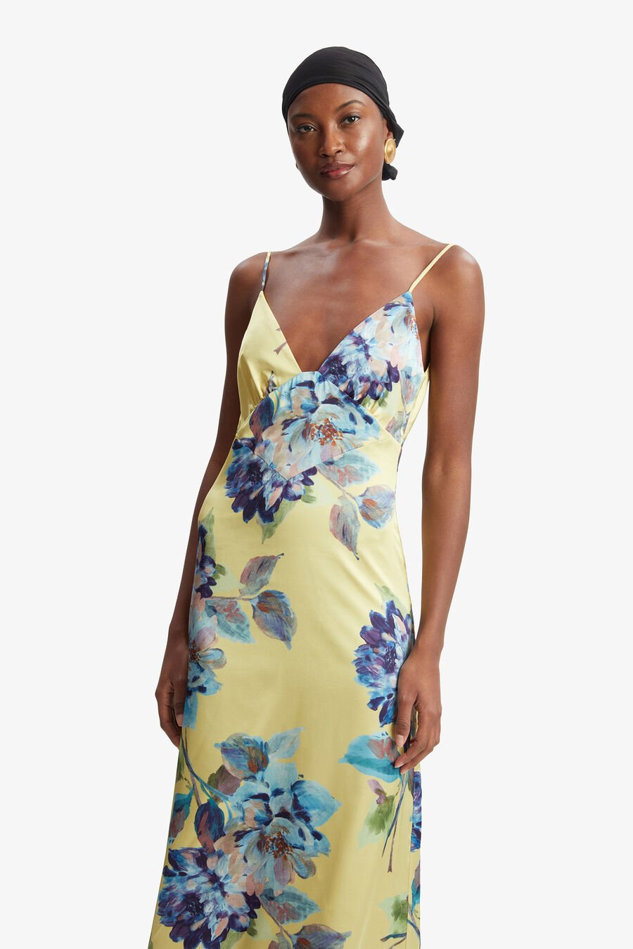 WINTOUR MIDI SLIP DRESS in colour Bold Blue Floral