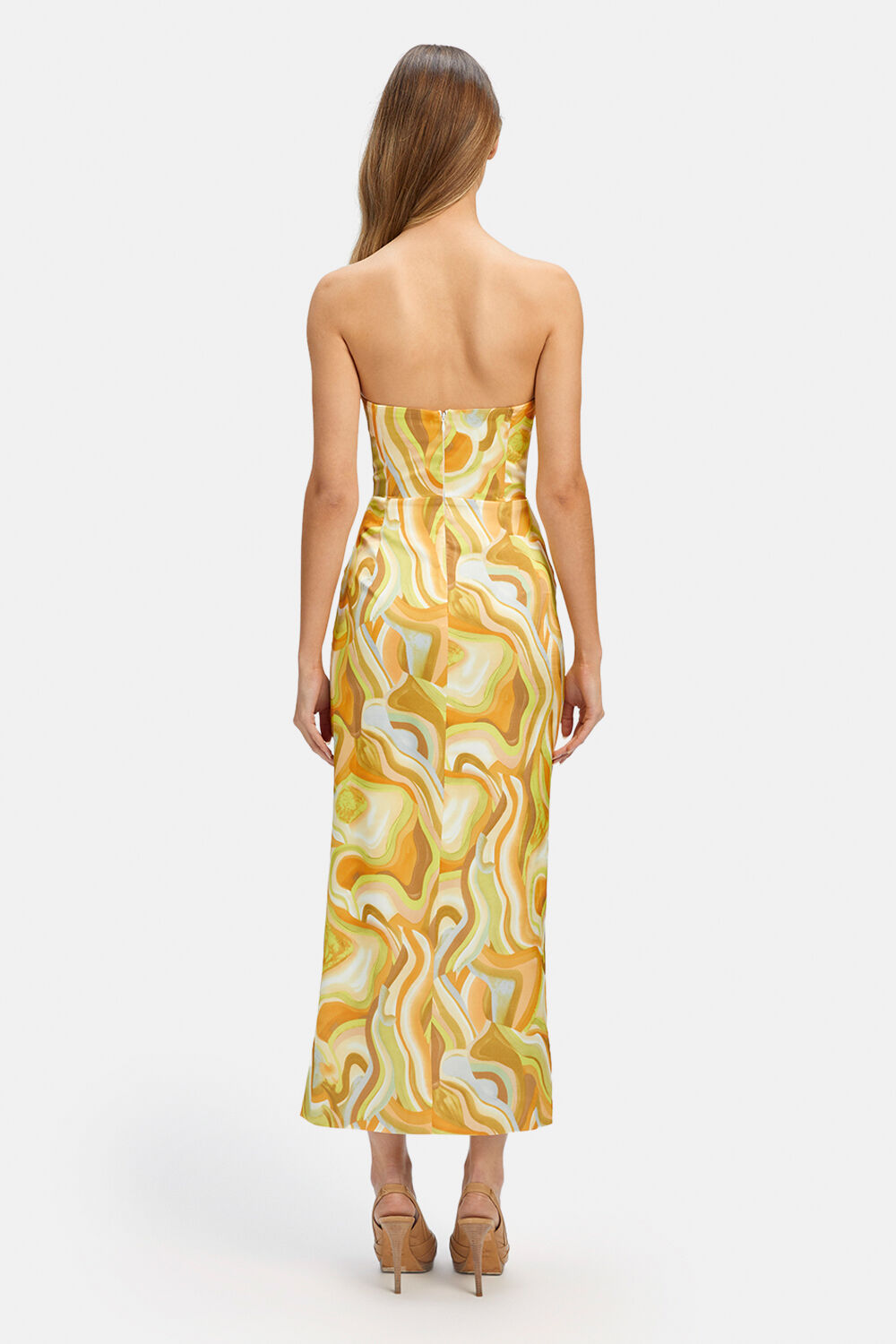 TIANI MIDI DRESS in colour SPECTRA YELLOW