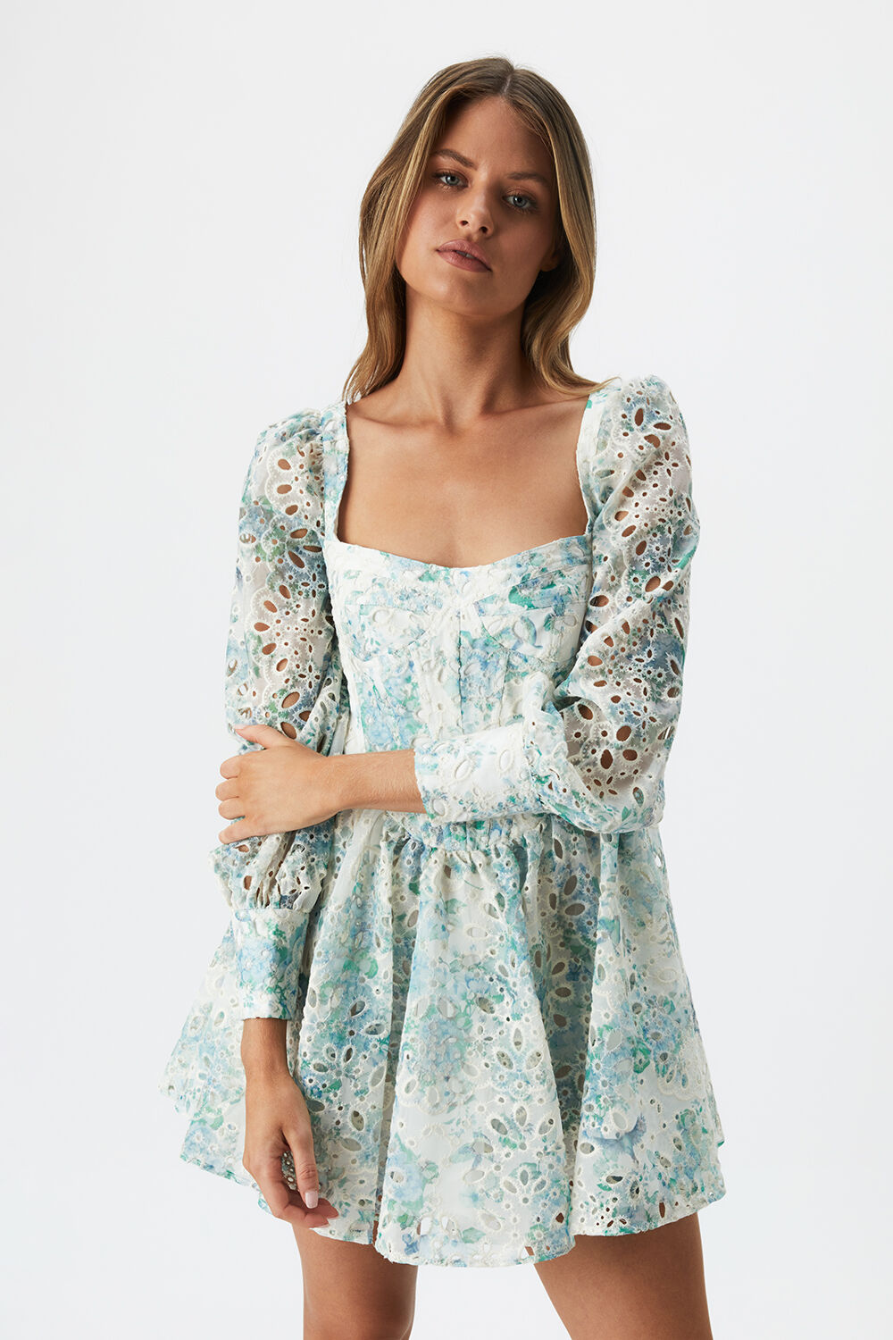 Bardot flounce dress shop