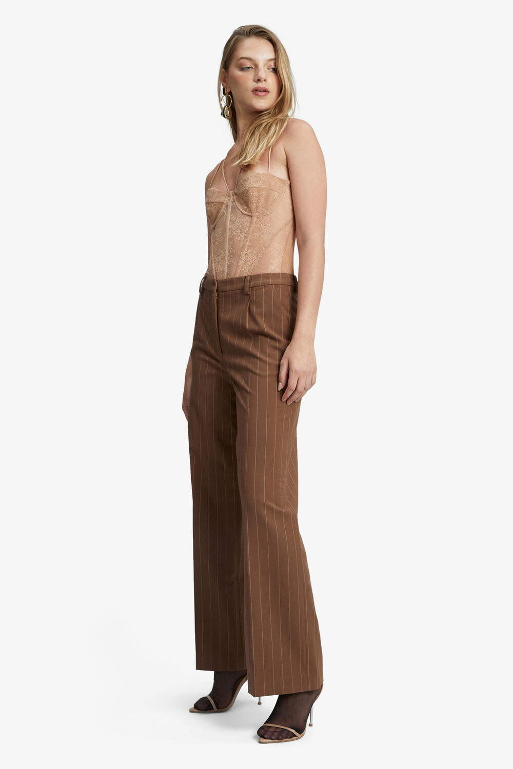 FLEUR LACE BODYSUIT in colour MOONLIGHT