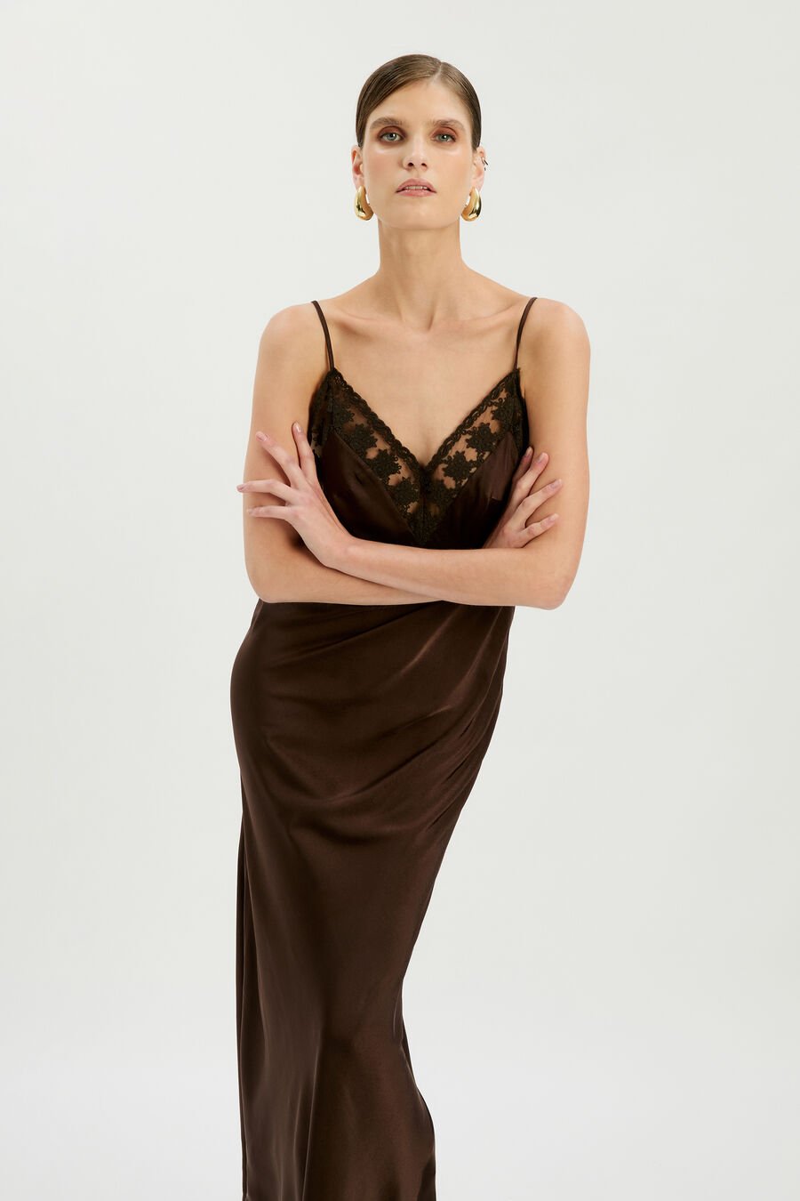 Bonita Lace Trim Maxi Dress