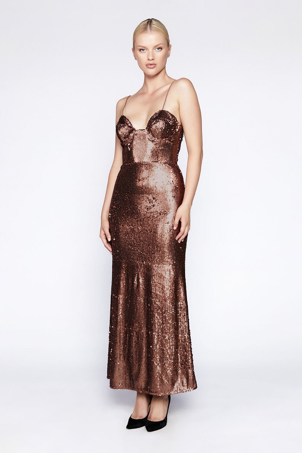 STASIA SEQUIN MIDI DRESS