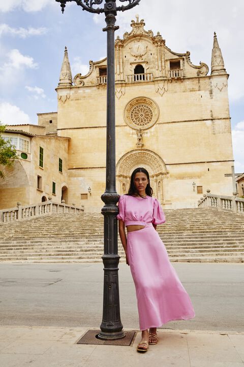 IMPALA MIDI DRESS in colour BEETROOT PURPLE