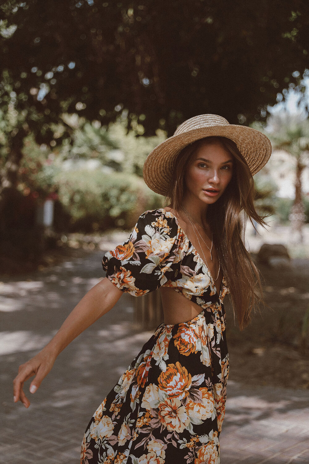 Floral bardot cheap mini dress