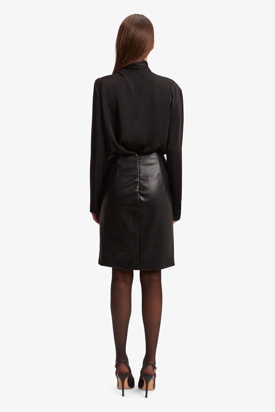 CASTIAN SATIN BLOUSE in colour BLACK