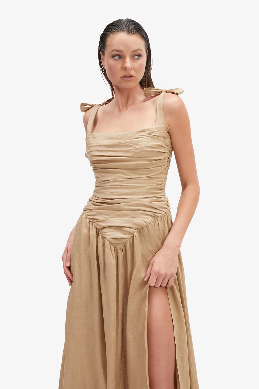 Mirelle Linen Maxi Dress