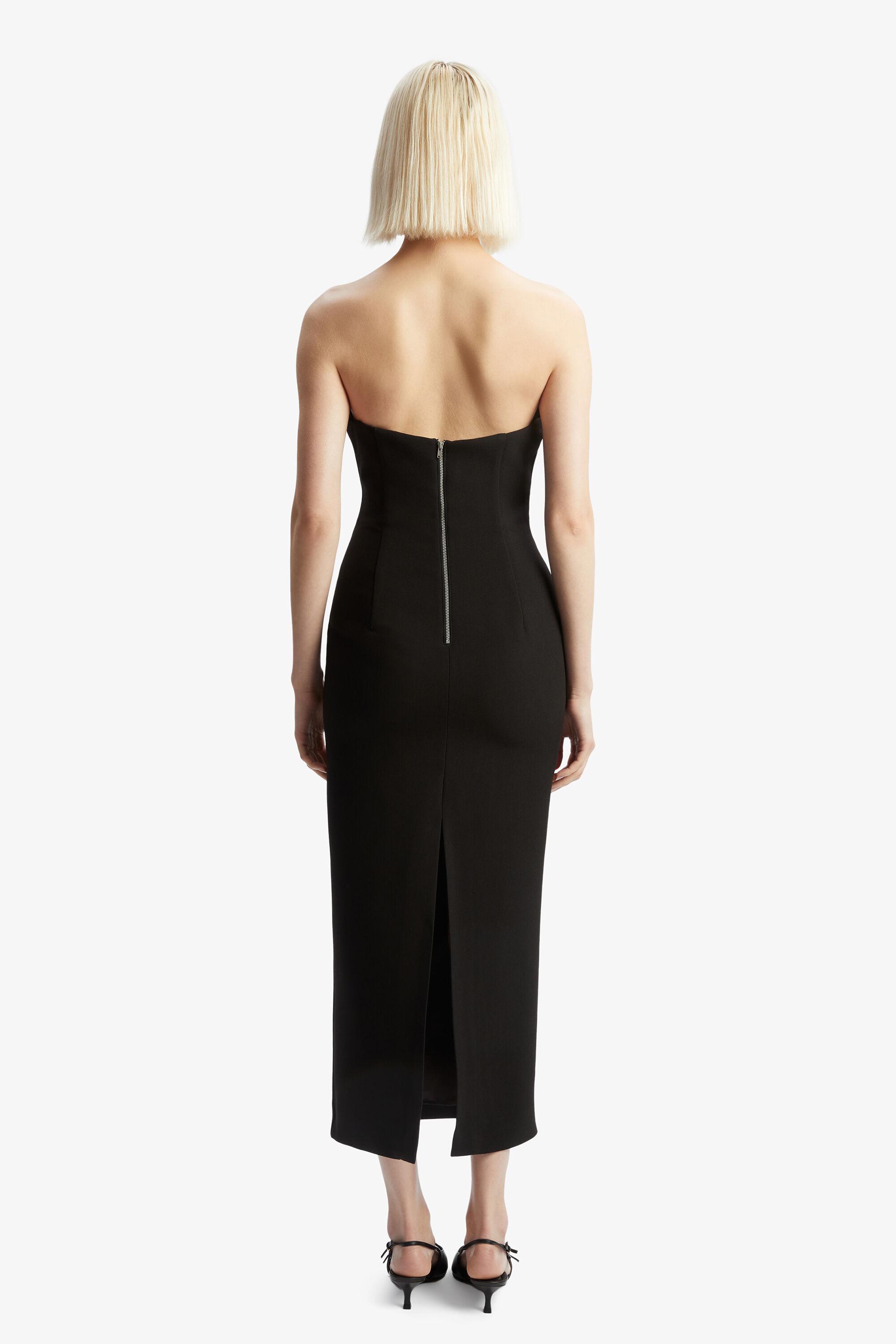 Rosalyn Midi Dress In Black | Bardot