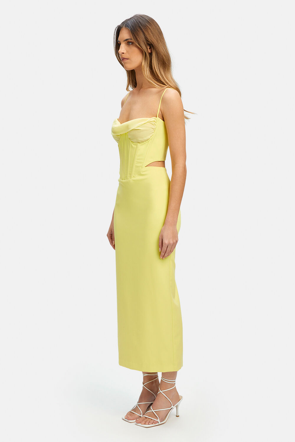 MARTINI MIDI DRESS in colour LEMON ZEST