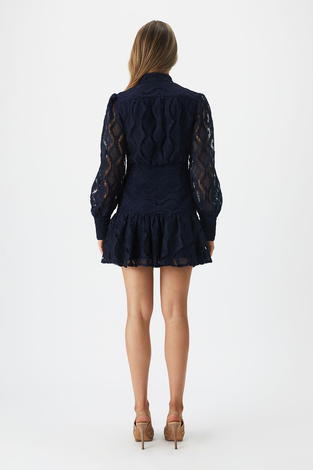 REMY LACE DRESS in colour BLACK IRIS