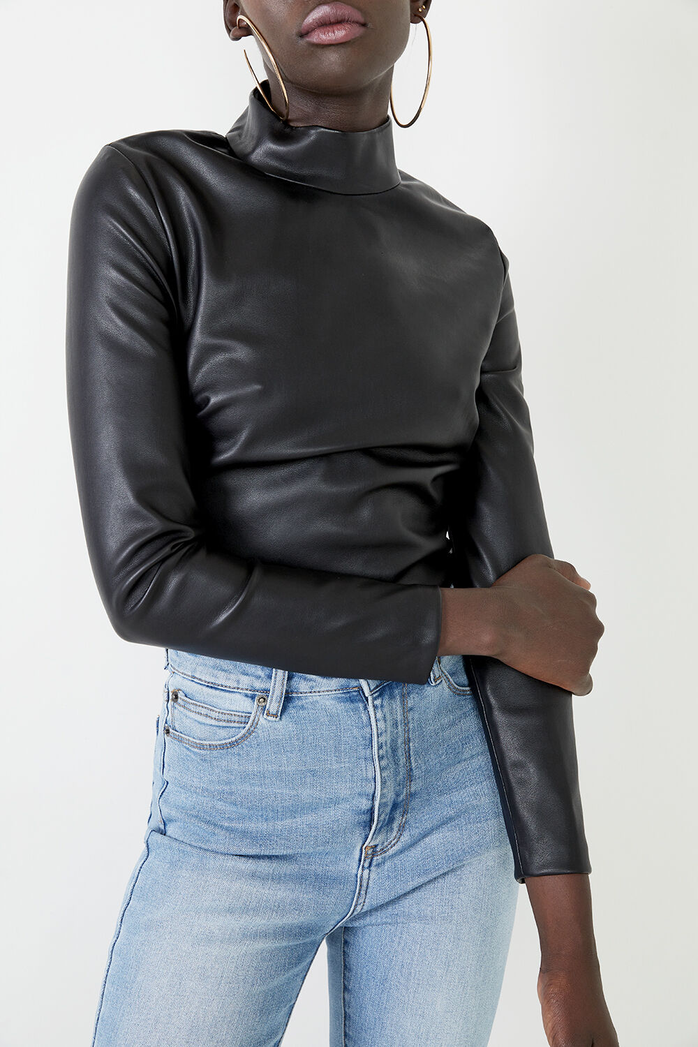 VEGAN LEATHER TOP