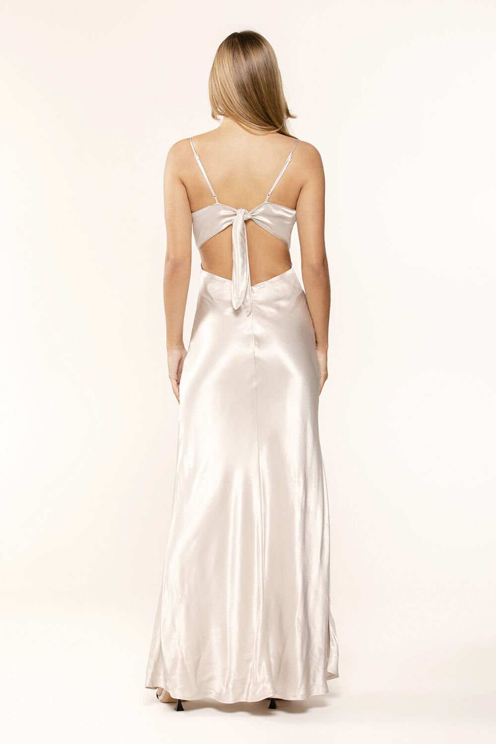 KARLOTTA SLIP DRESS in colour SILVER