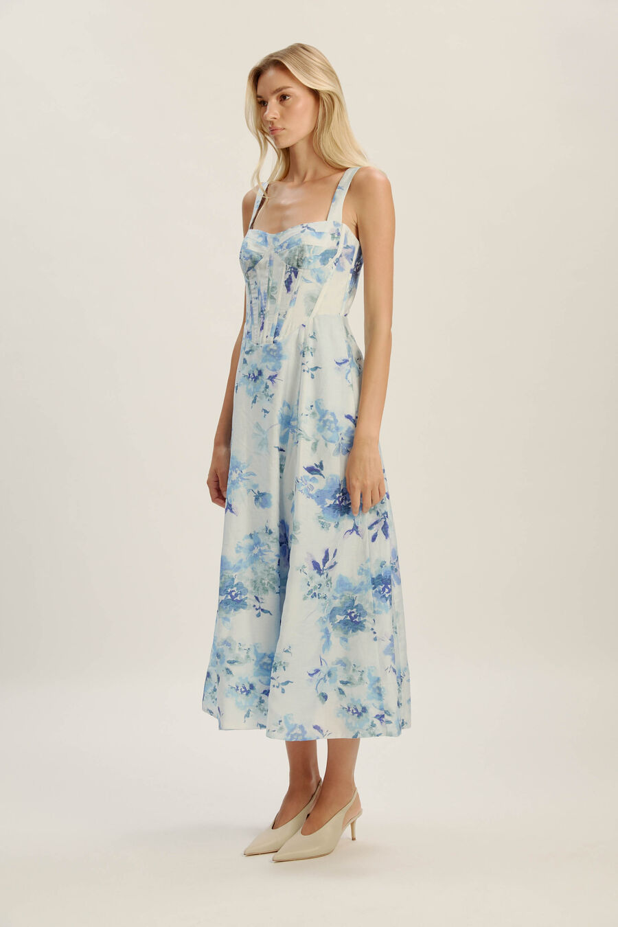 Lilah Corset Midi Dress