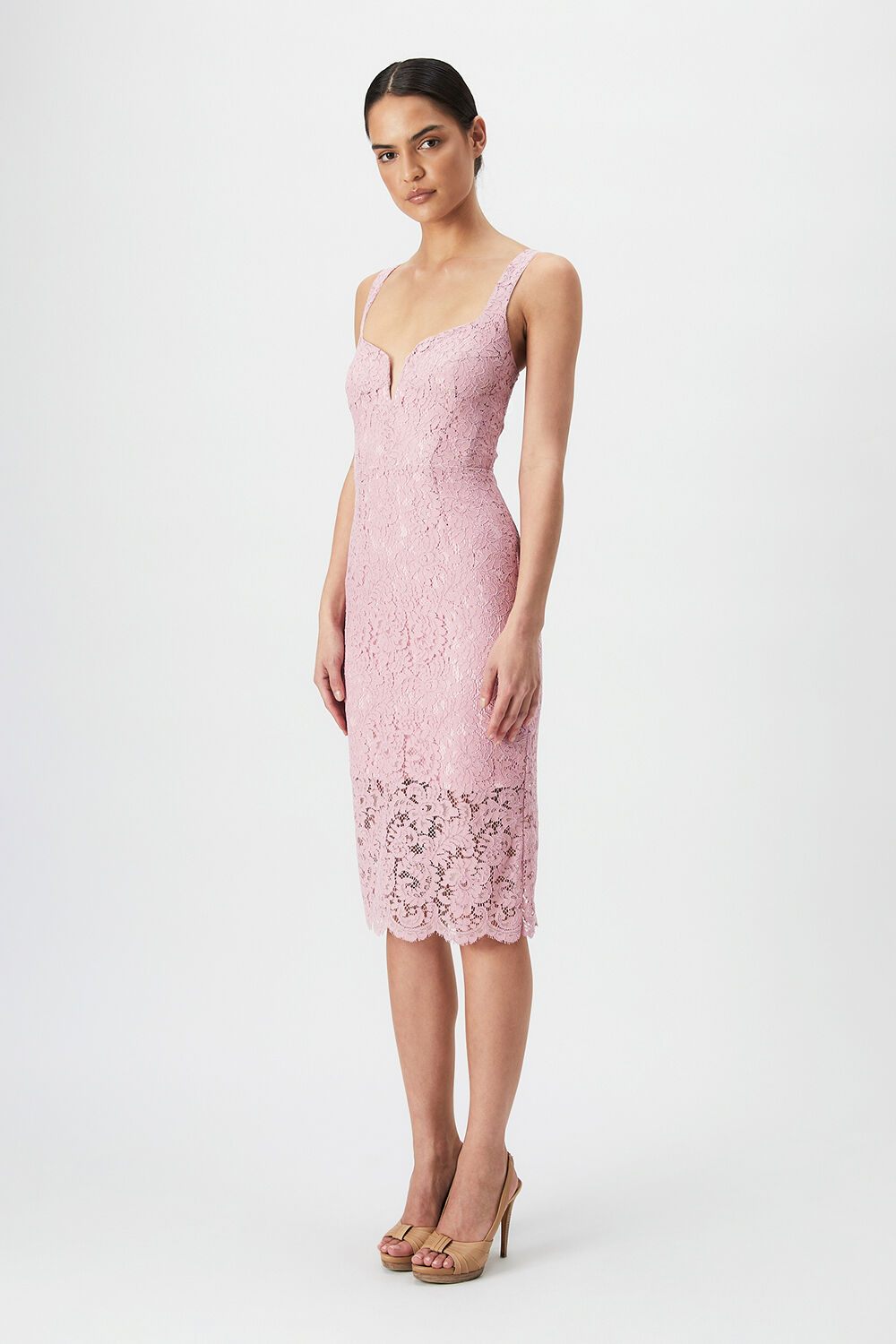 ADELINE MIDI DRESS in colour BEETROOT PURPLE