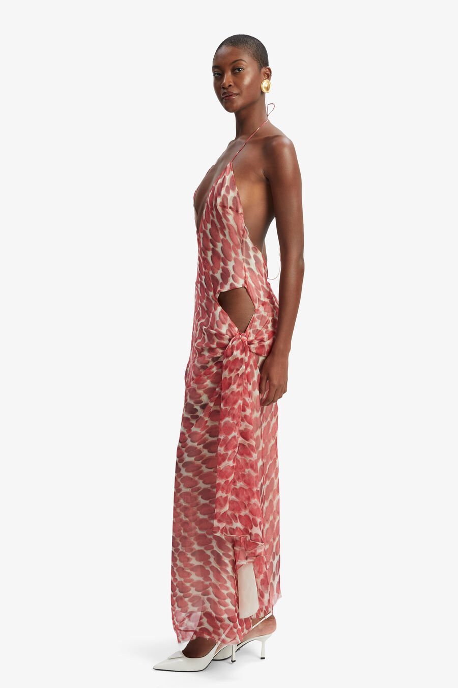 CYREL PRINTED MAXI DRESS in colour RED SPOT