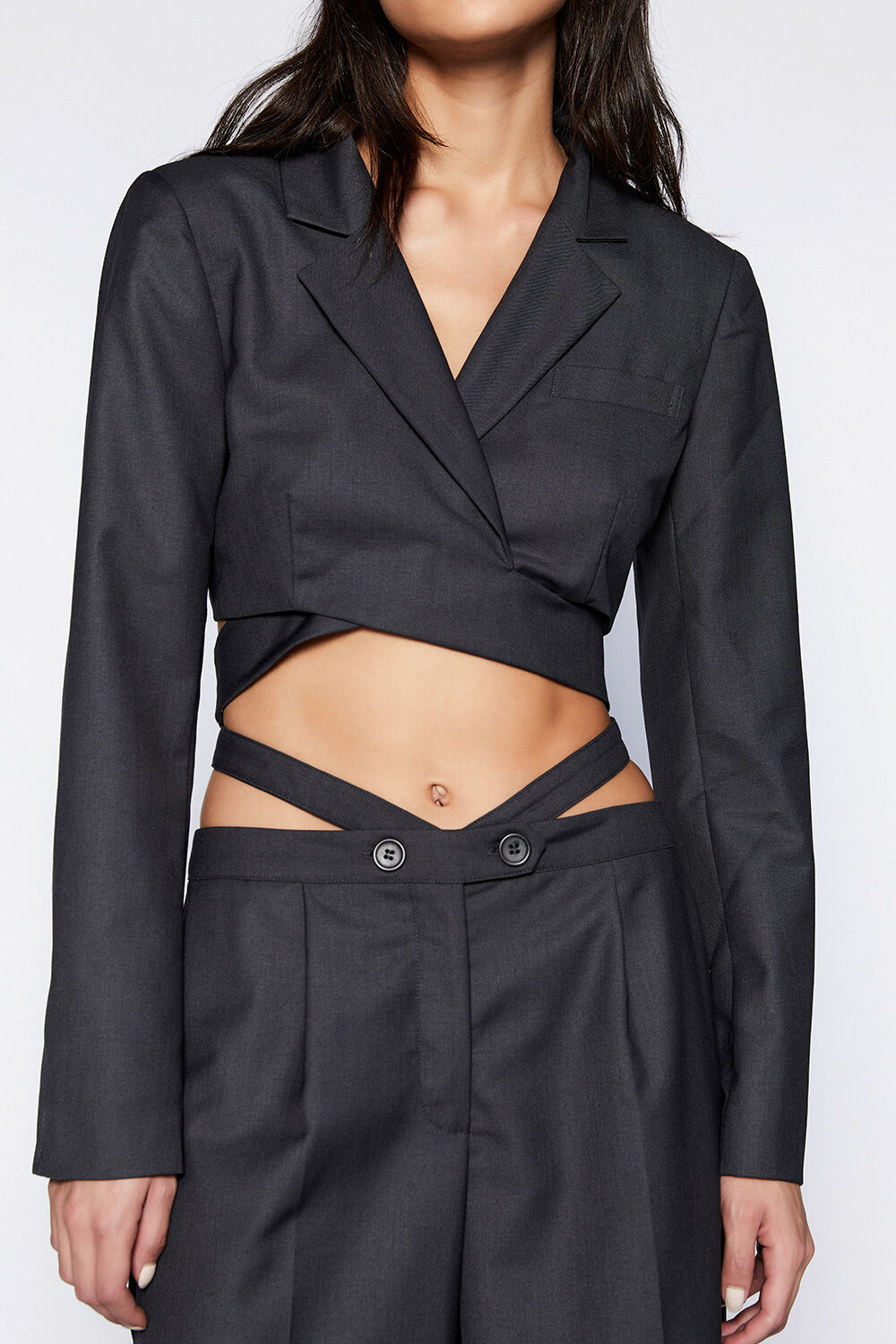 Wrap top blazer top