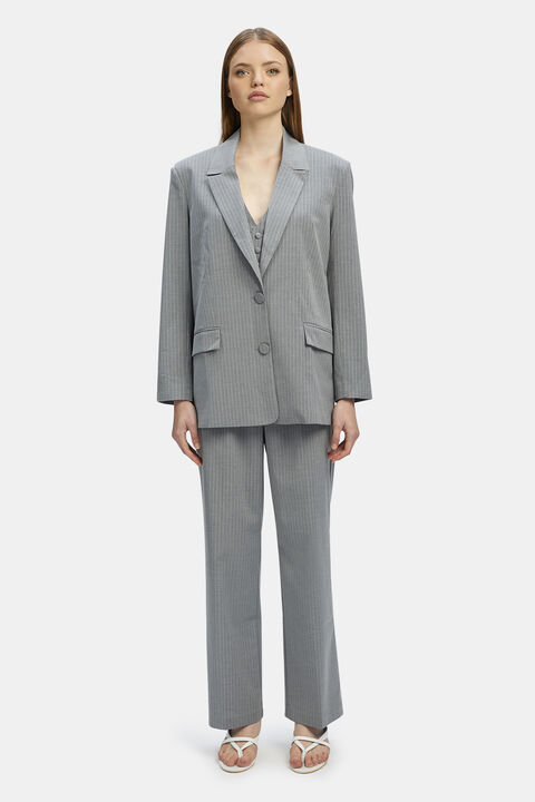 PIN STRIPE BLAZER in colour FROST GRAY