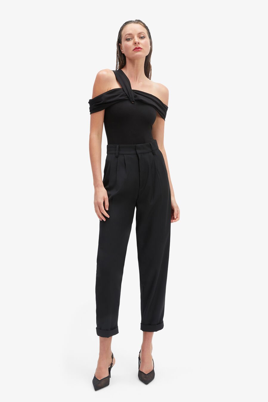 ELANDRA WIDE PANT in colour BLACK