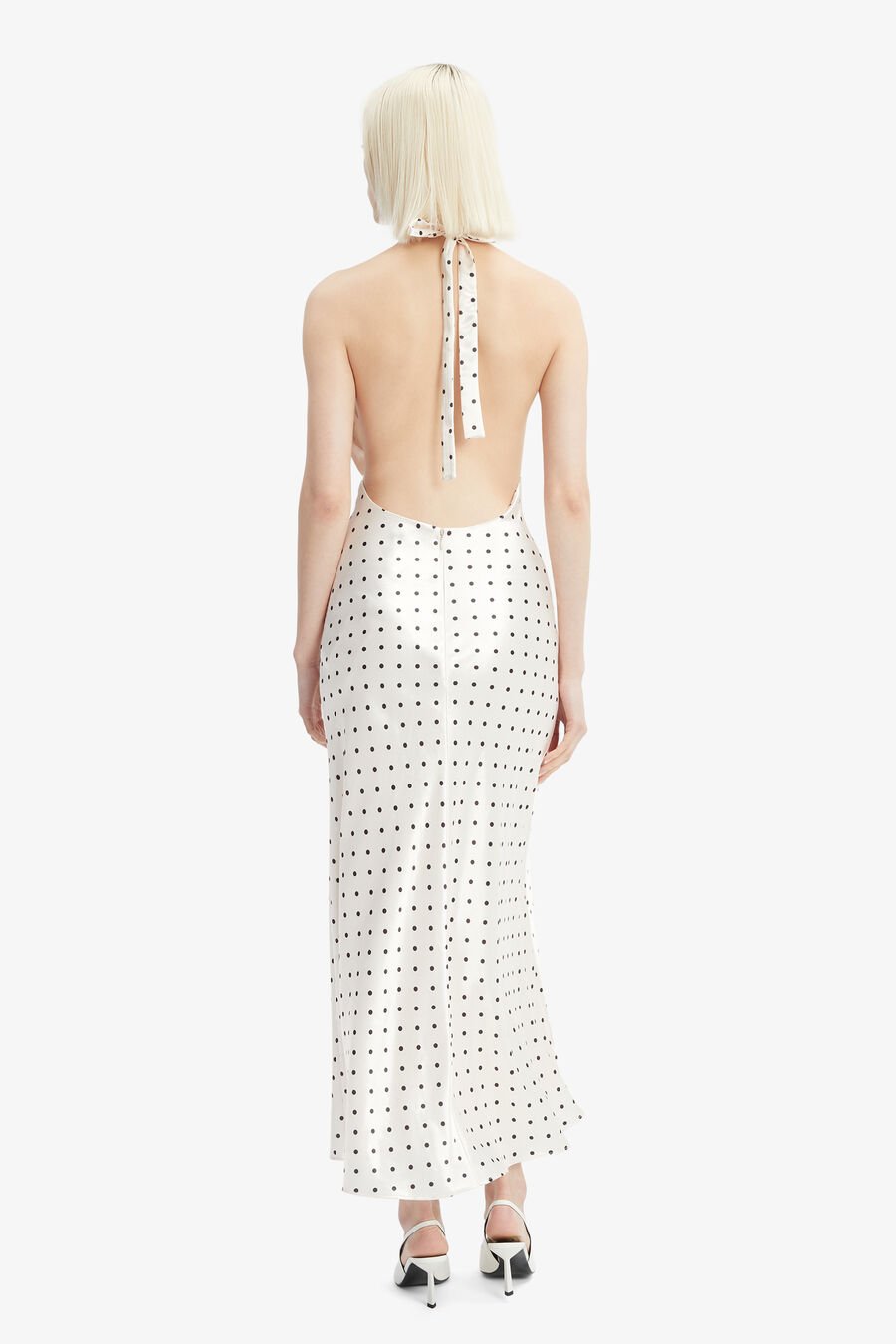 Citron Polka Dot Midi Dress