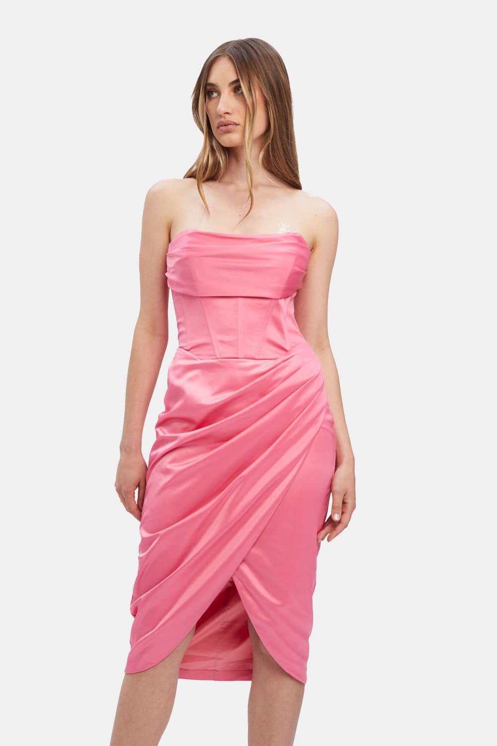 JAMILA CORSET DRESS in colour PETAL PINK