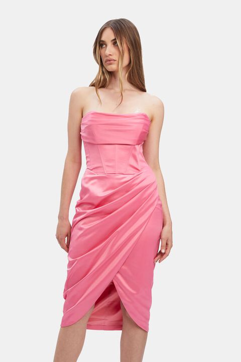 JAMILA CORSET DRESS in colour PETAL PINK