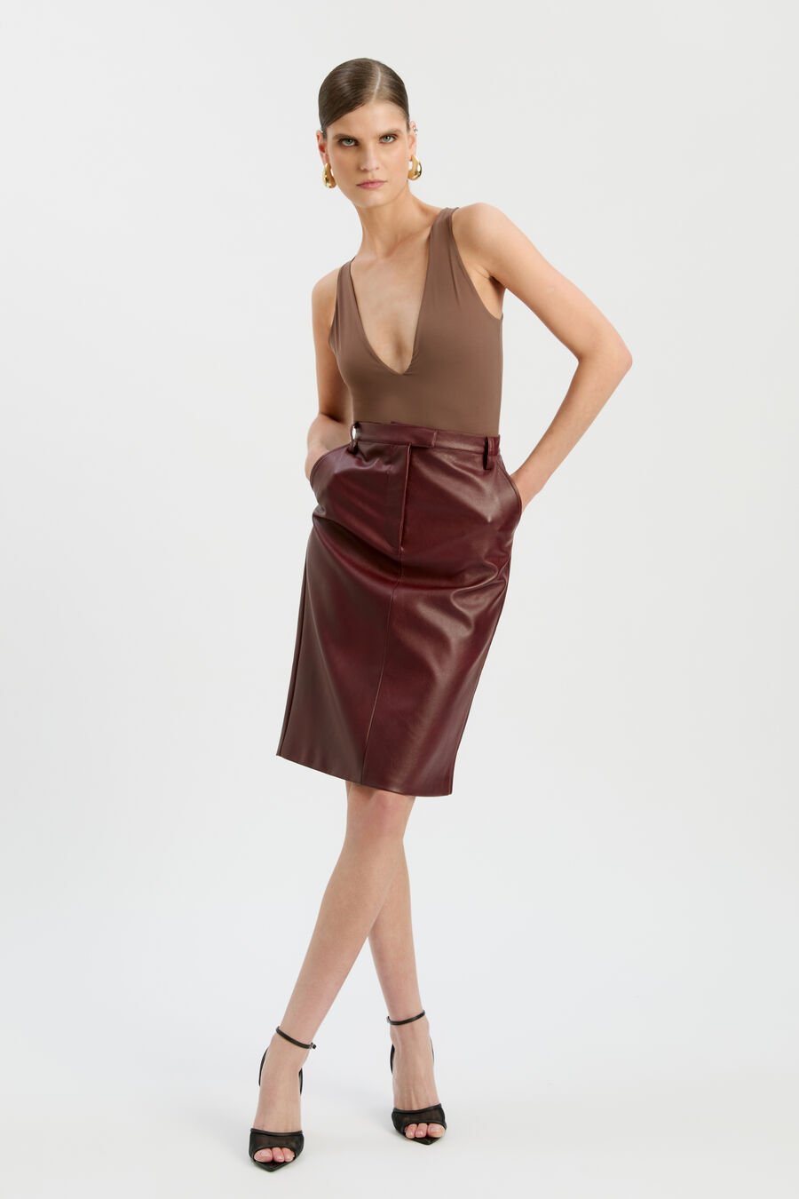 Phenix Vegan Leather Skirt