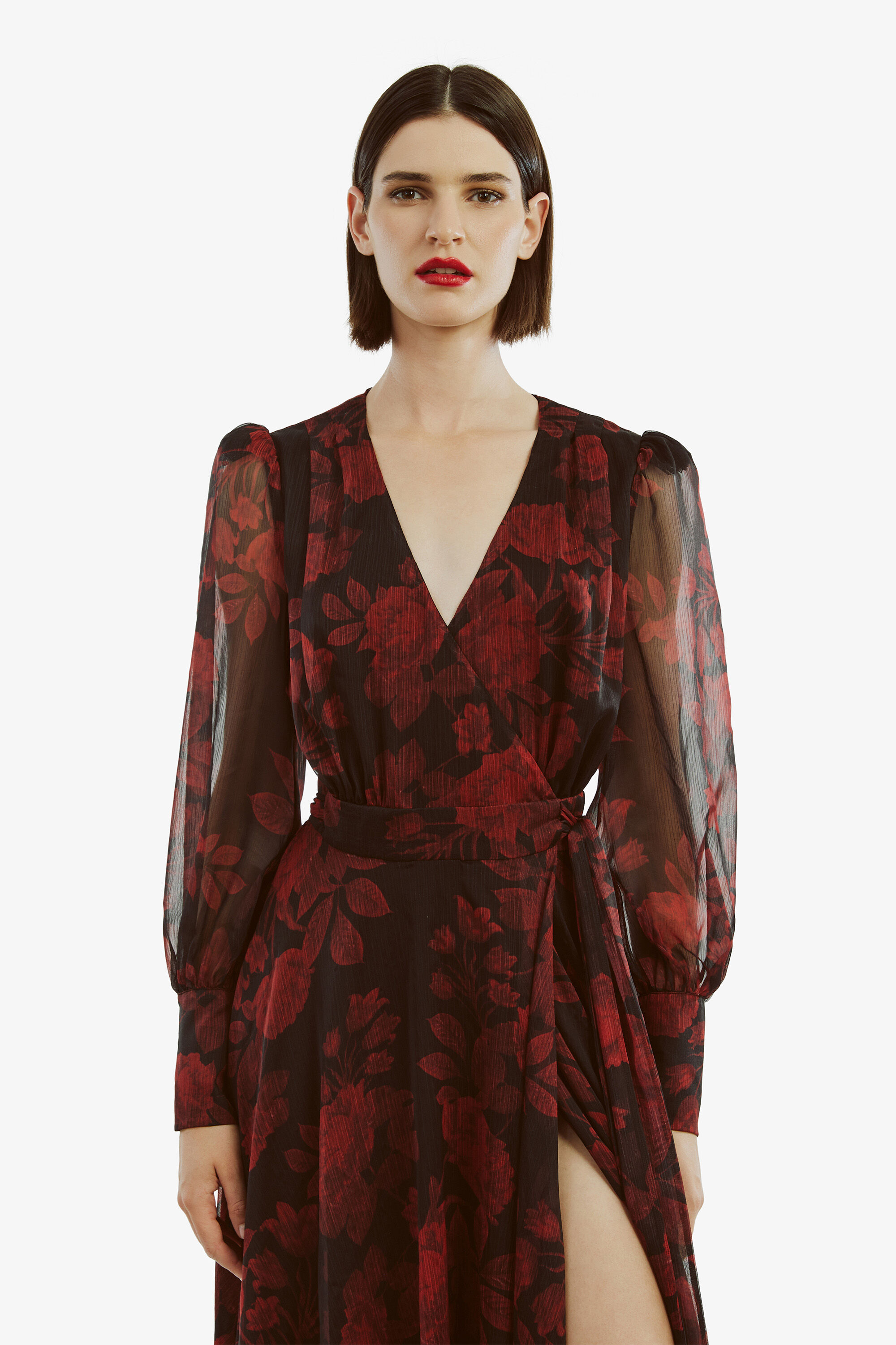 Bardot floral wrap dress cheap
