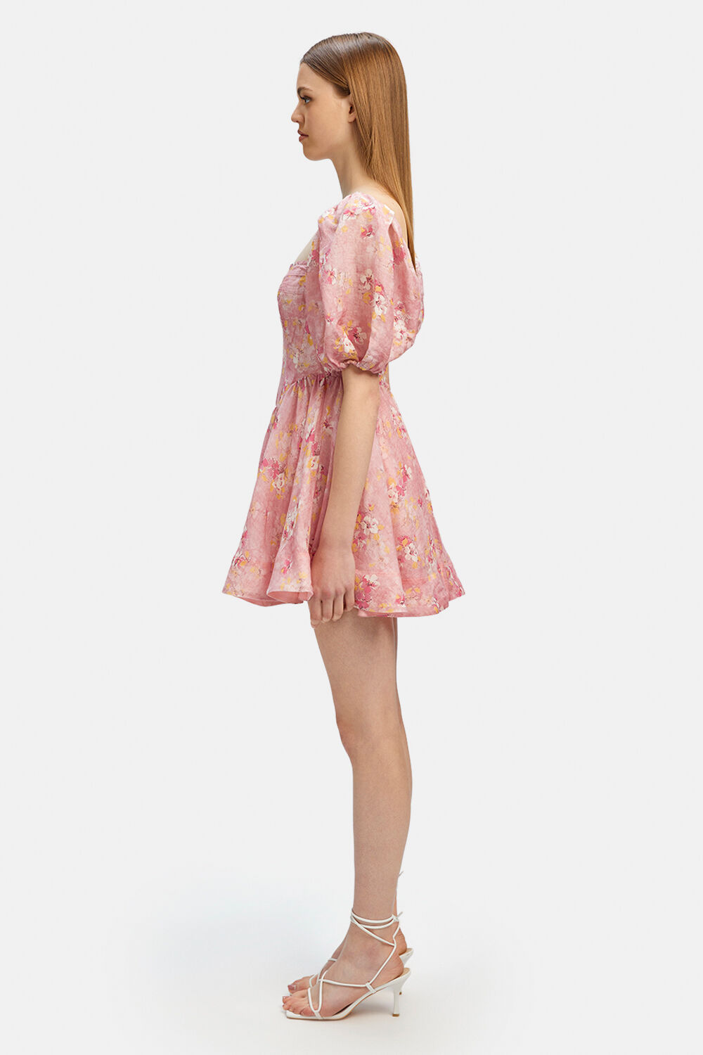 KIAH CORSET MINI DRESS in colour PINK T DYE