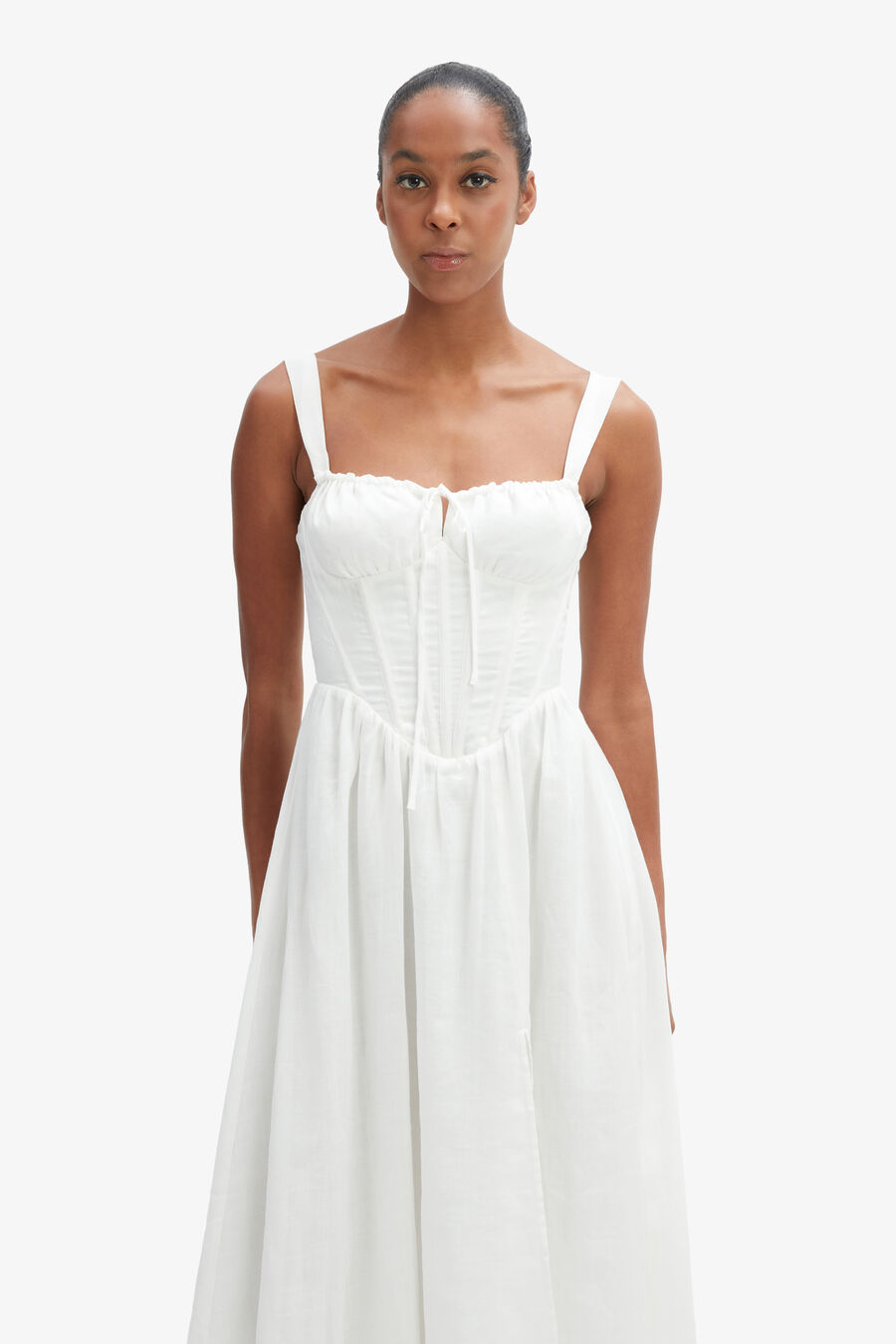 ESRA MIDI DRESS in colour ORCHIDWHT