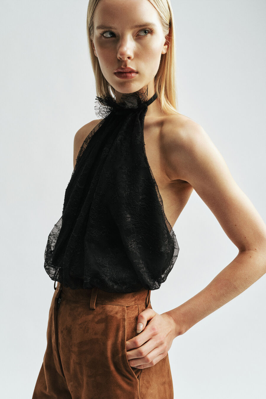 Emina Lace Halter Neck Top