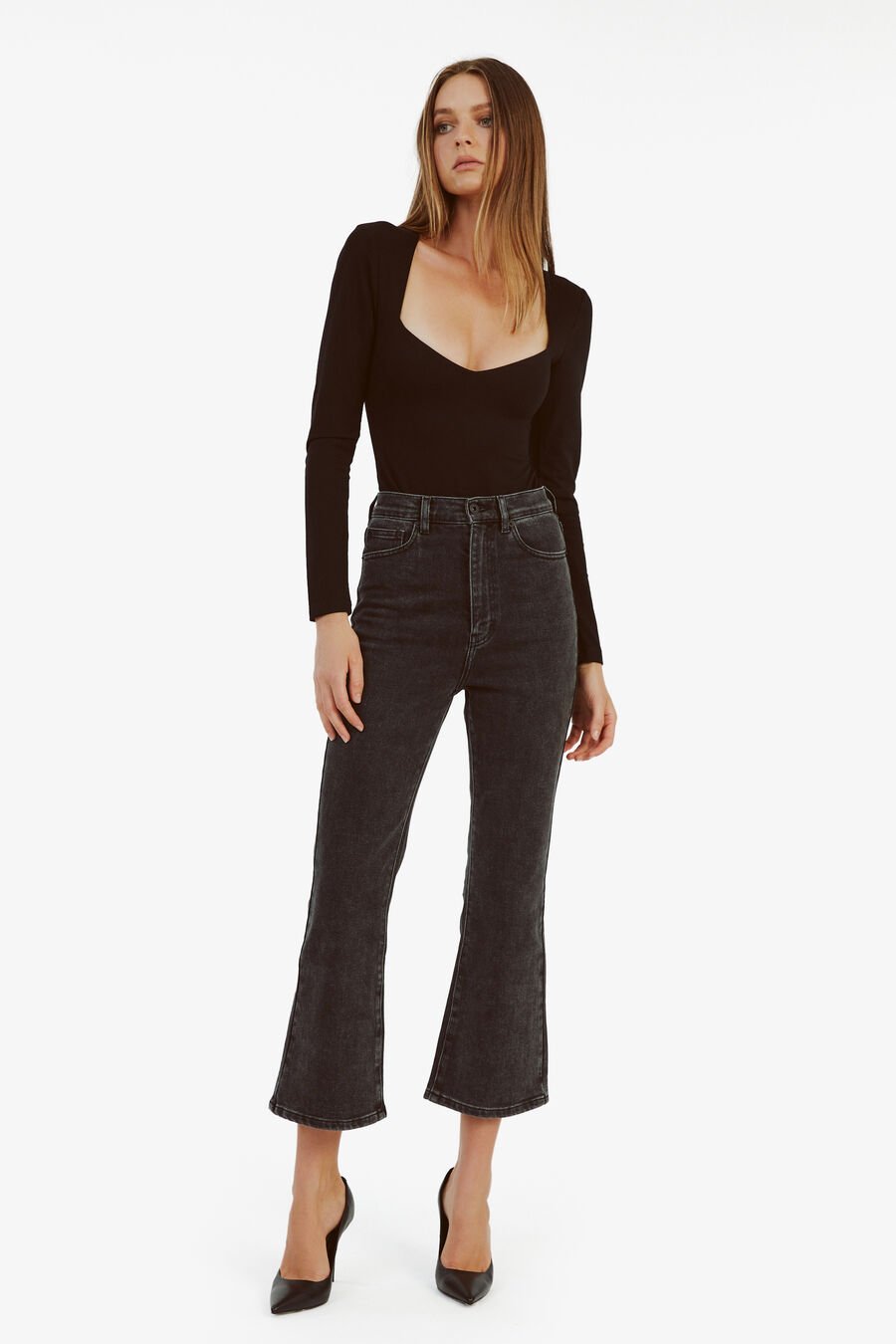 KAMERON KNIT BODYSUIT in colour BLACK