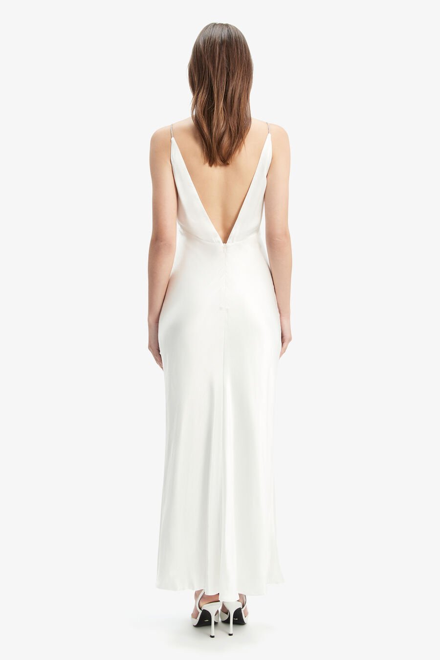CAPRI DIAMONTE SLIP DRESS in colour ORCHIDWHT