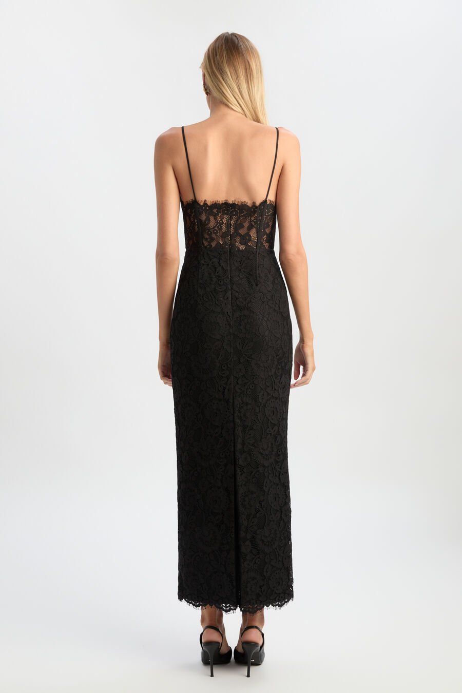 Blaine Lace Bustier Midi Dress