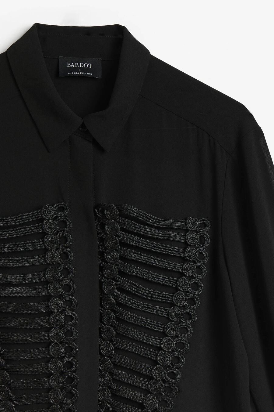 Evita Trim Detail Sheer Shirt
