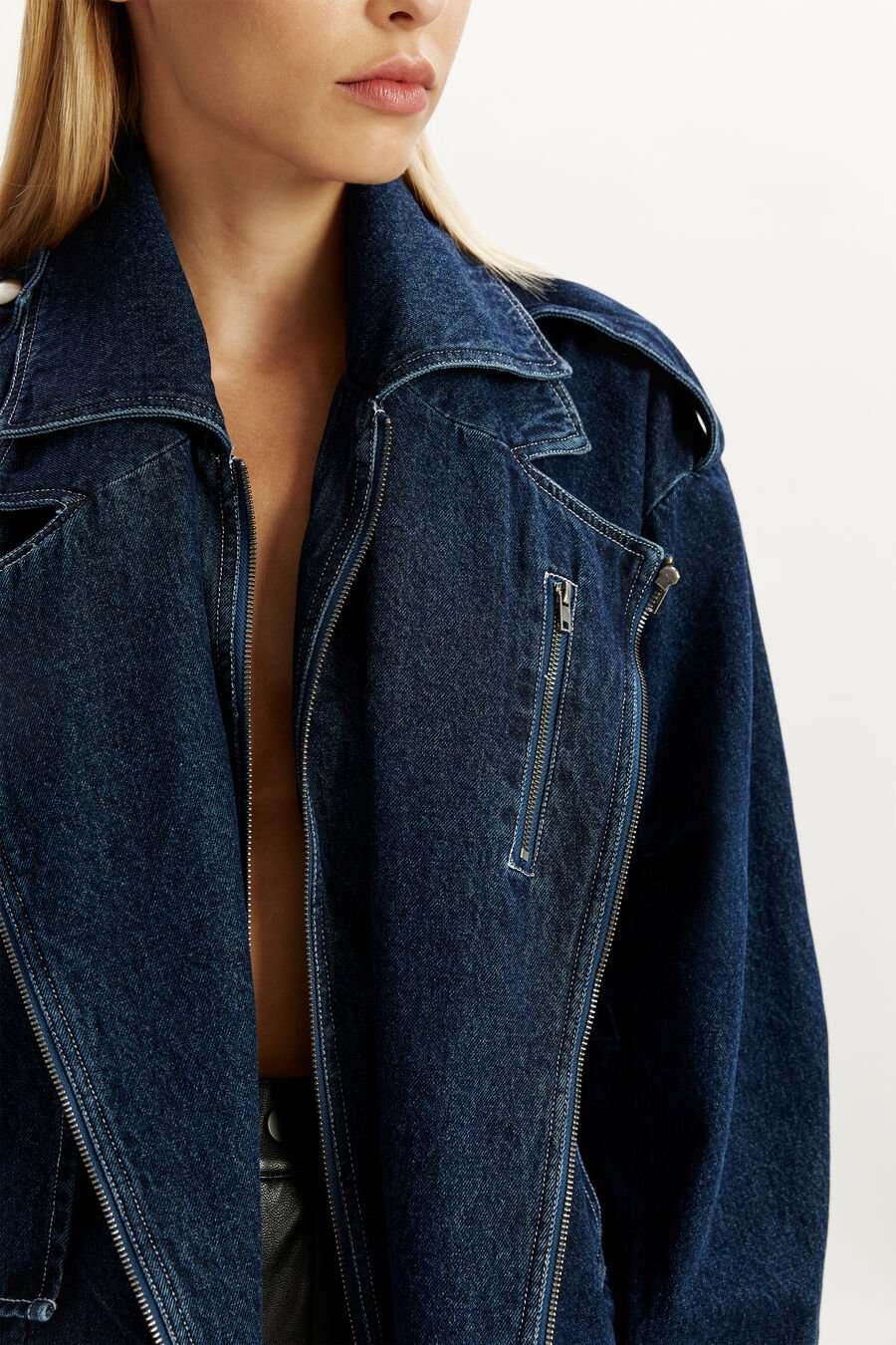 KAVI OVERSIZED DENIM JACKET in colour DARKDENIM
