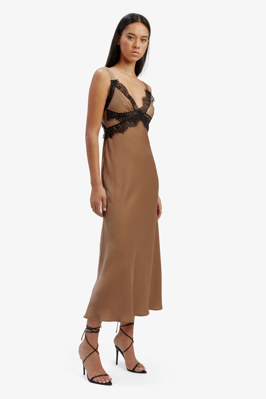 Delta Satin Midi Dress