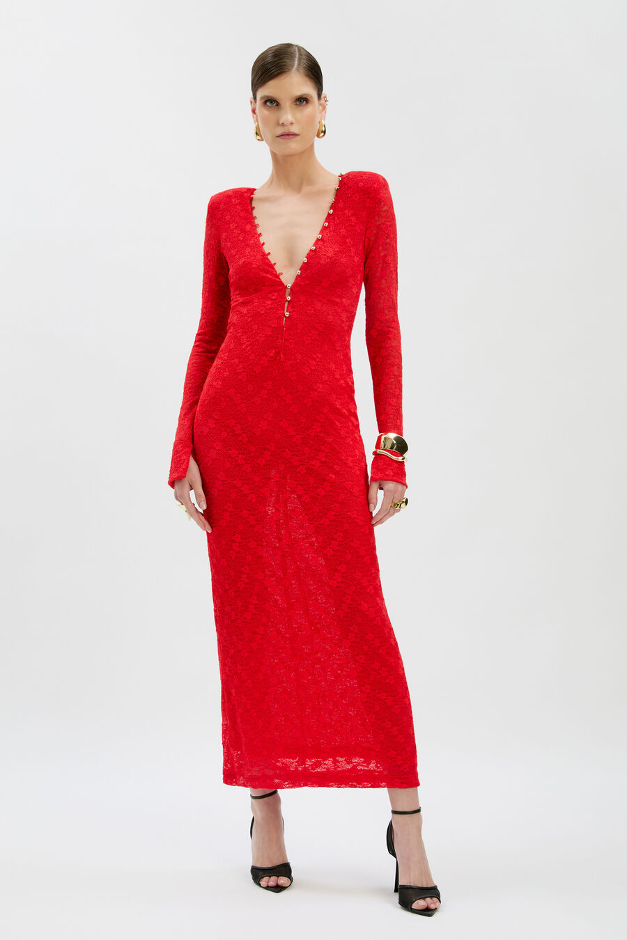 Zenia Long Sleeve Midi Dress