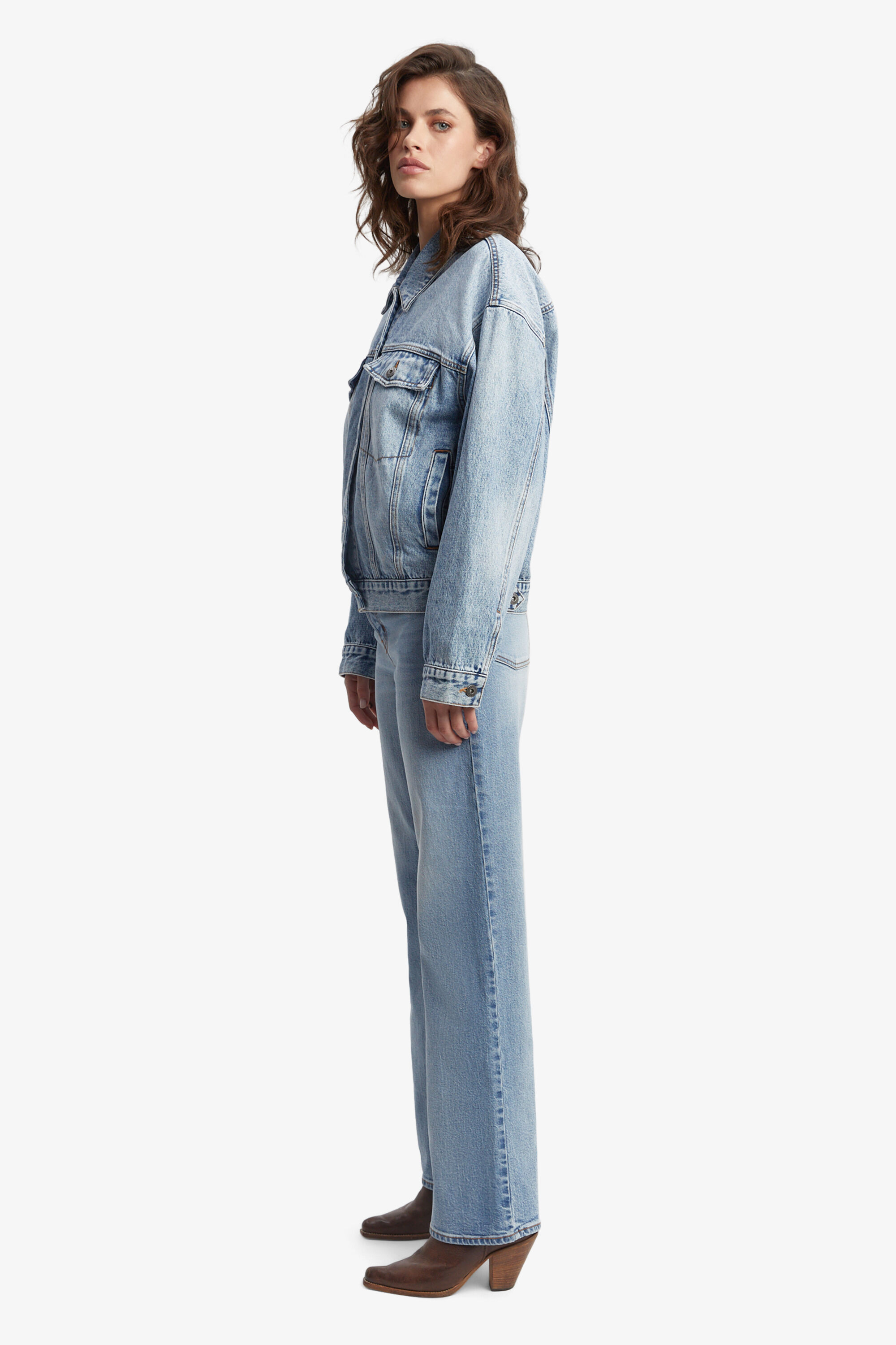 Ankle length jean jacket cheap