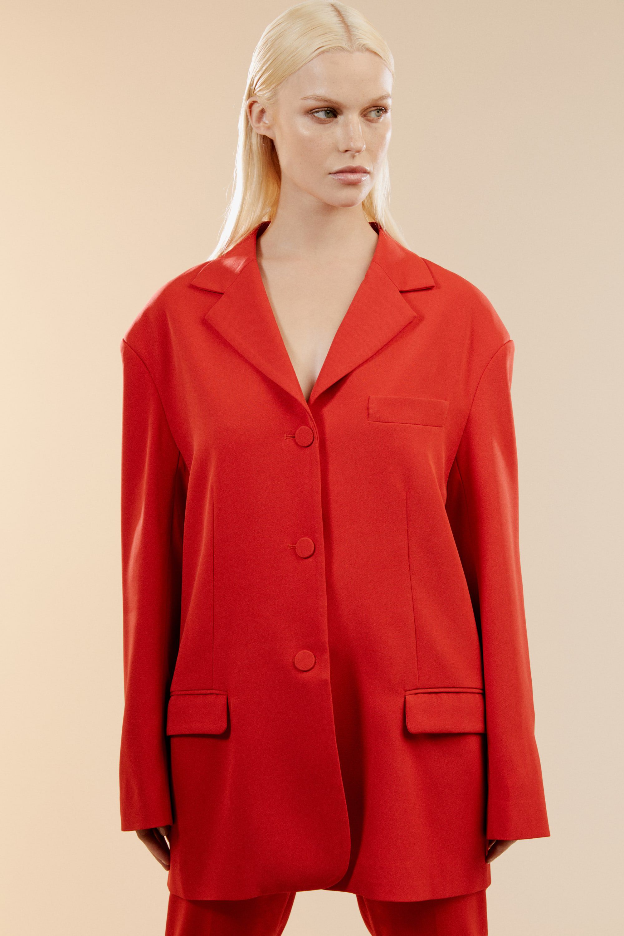 Bardot red cheap blazer