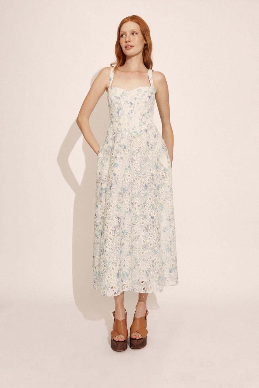 Adaline Broderie Midi Dress