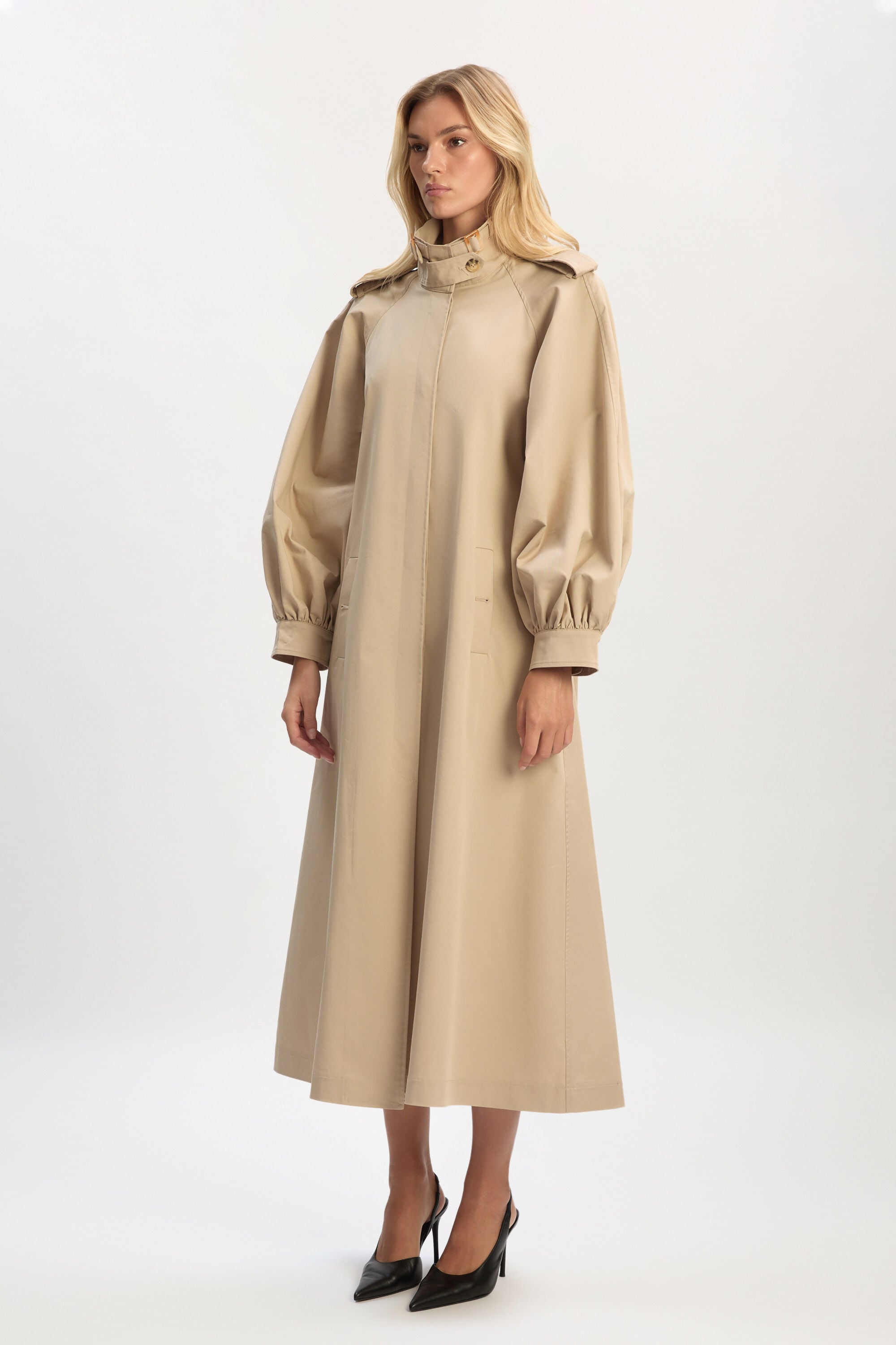 Isler Longline Trench Coat In Latte | Bardot