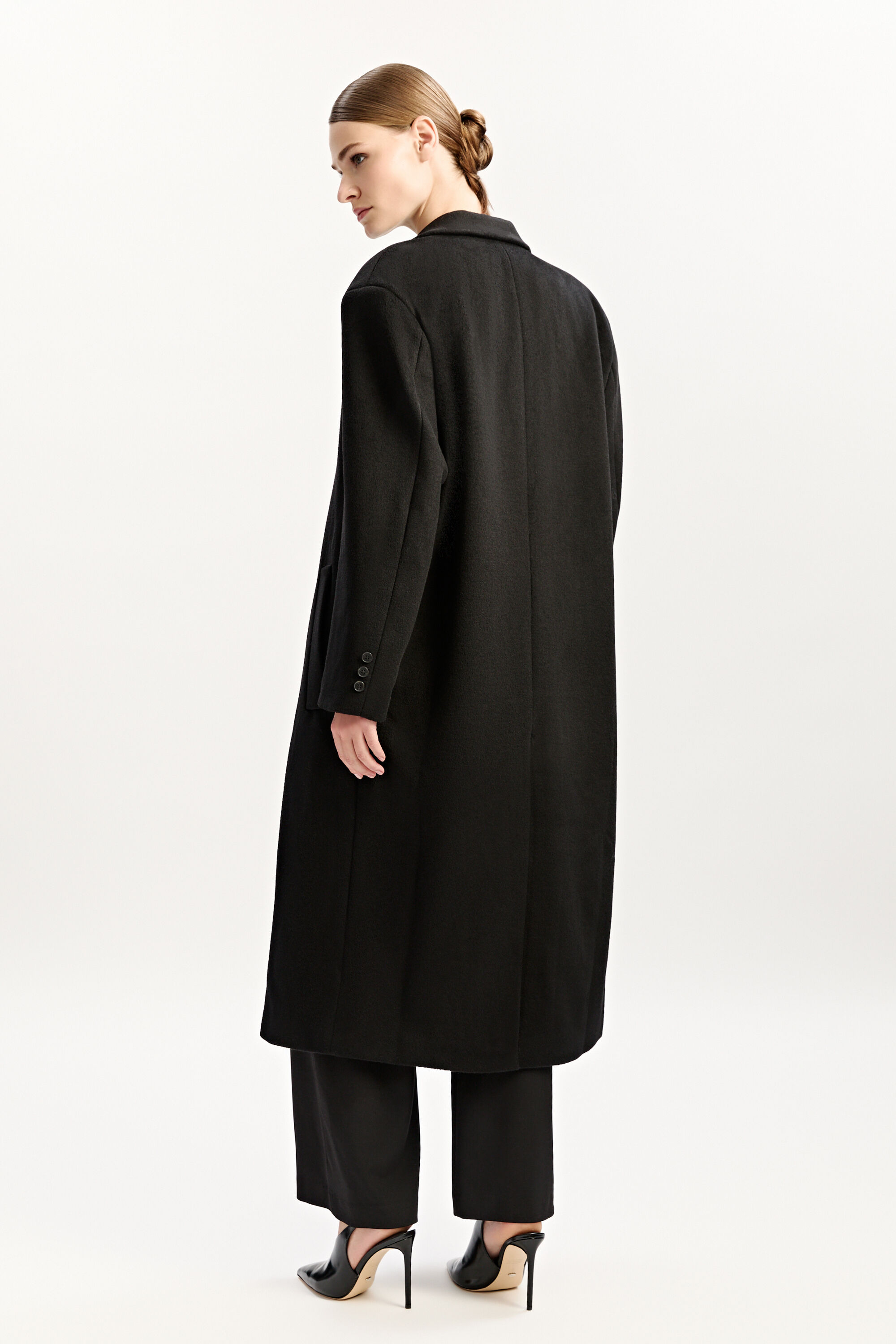 Oversized black coat clearance