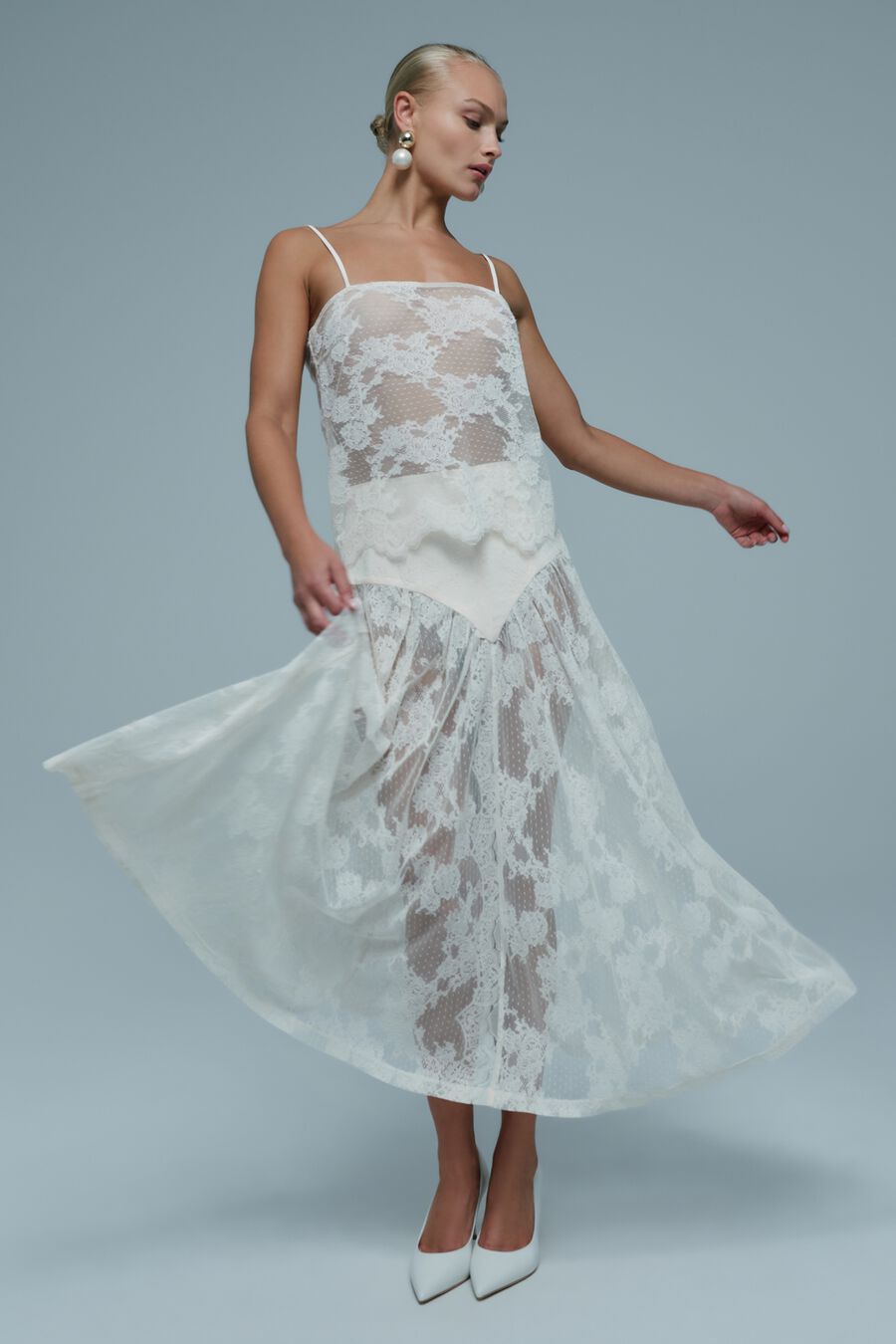 Hildie High Waisted Midi Skirt