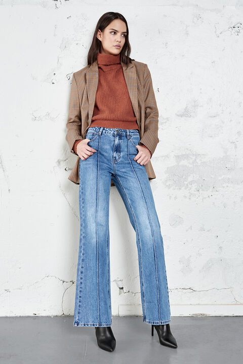 HAZEL FLARE LEG JEAN in colour MIDNIGHT NAVY