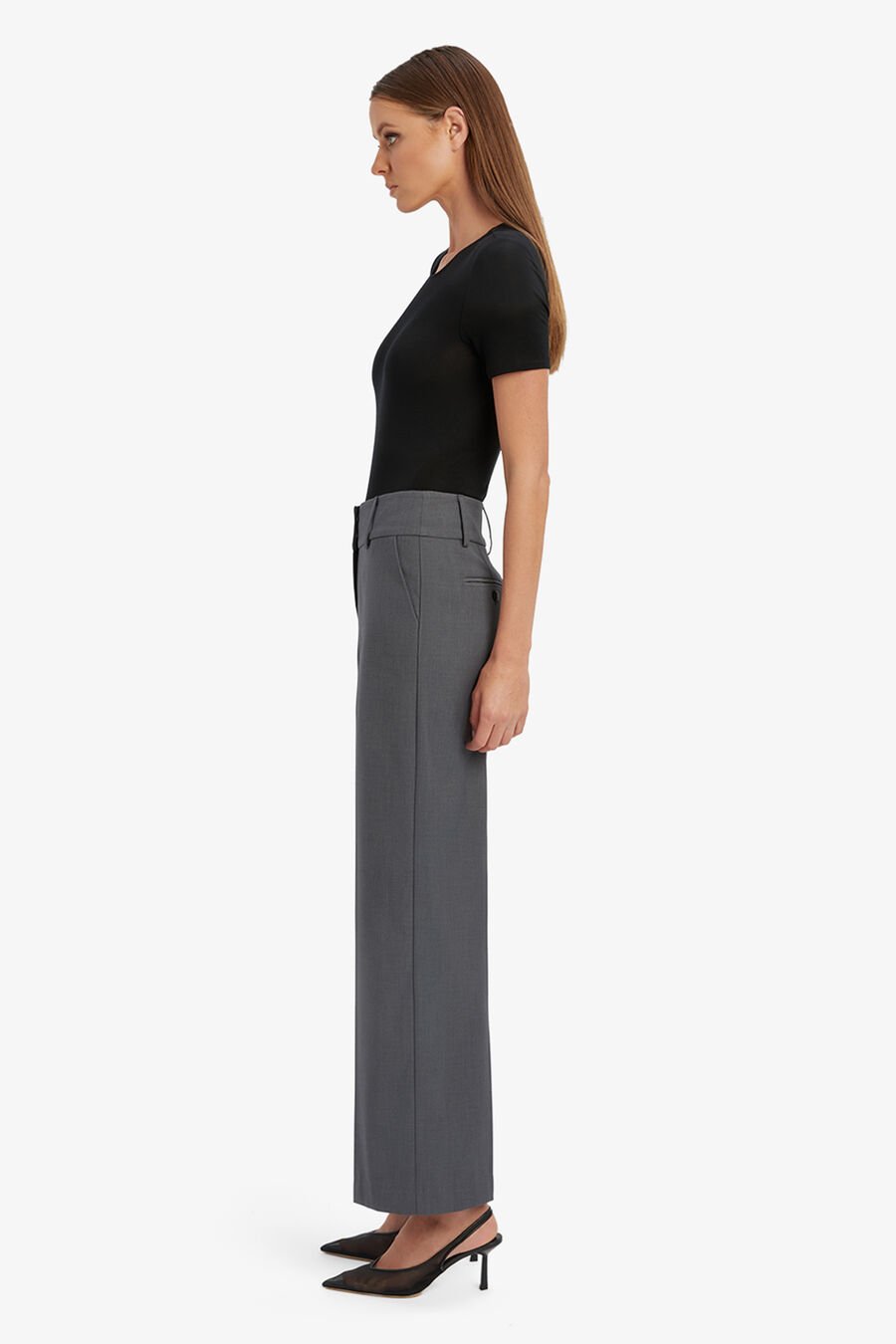 MAIKA STRAIGHT LEG PANT in colour DARK GREY