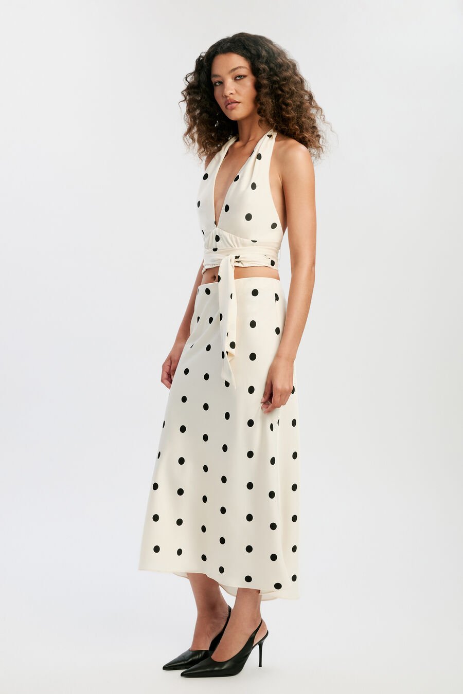 Phoebe Satin Midi Skirt