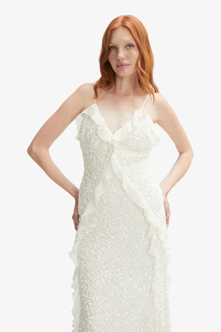 Marsella Ruffle Midi Dress