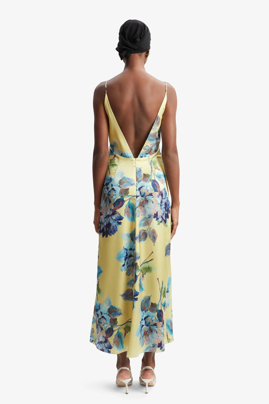 WINTOUR MIDI SLIP DRESS in colour Bold Blue Floral
