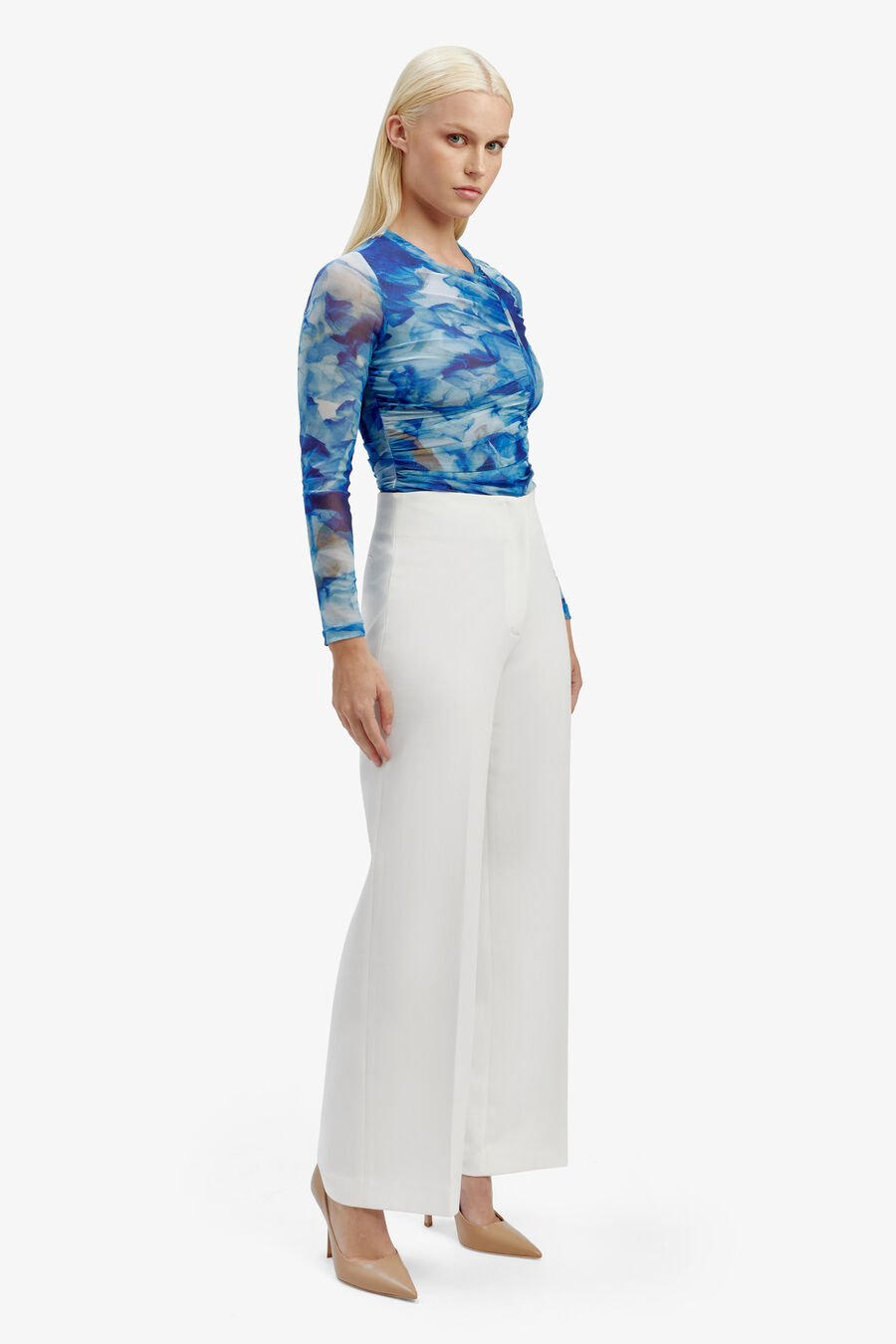 ANNA HIGH WAIST PANT in colour Orchid White
