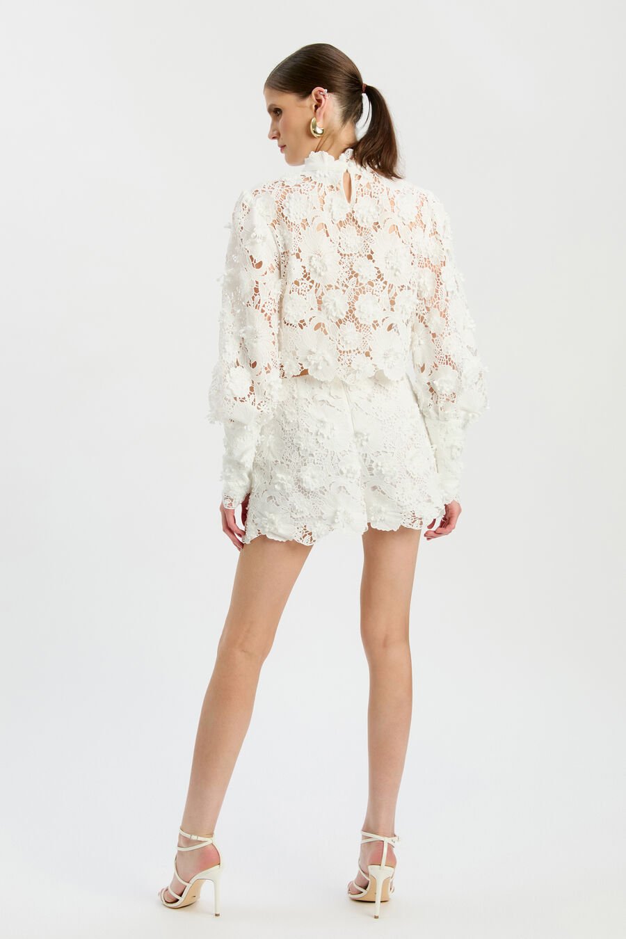 LACE GEORGIA TOP in colour Ivory